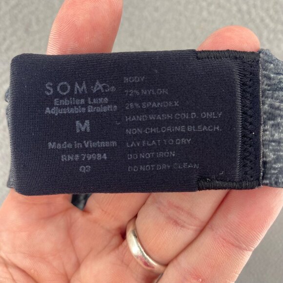 Soma Sports Bra Womens Medium Gray Heather Adjustable Strap Stretch Activewear - Picture 6 of 9